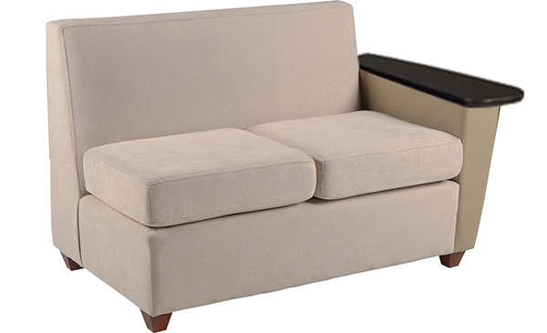 Elle Settee w\/Right Tablet Arm Only